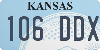 KS license plate 106DDX
