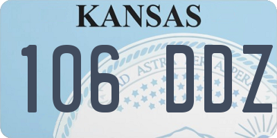 KS license plate 106DDZ