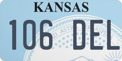 KS license plate 106DEL
