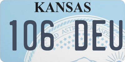 KS license plate 106DEU