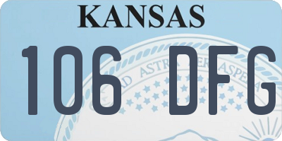 KS license plate 106DFG