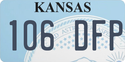 KS license plate 106DFP
