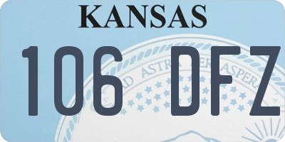 KS license plate 106DFZ
