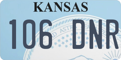 KS license plate 106DNR
