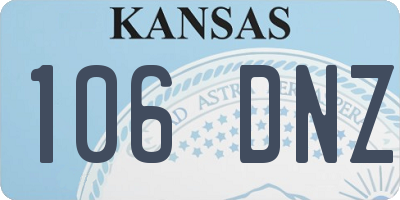 KS license plate 106DNZ