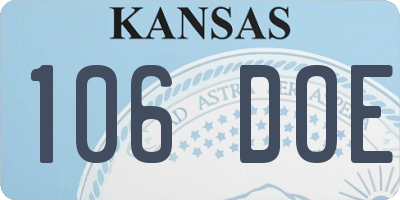 KS license plate 106DOE