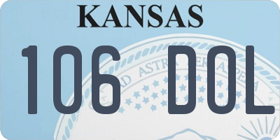 KS license plate 106DOL