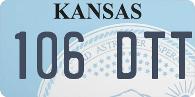 KS license plate 106DTT