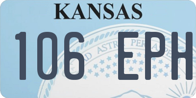 KS license plate 106EPH
