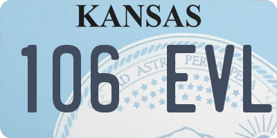 KS license plate 106EVL