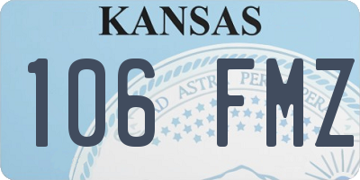 KS license plate 106FMZ