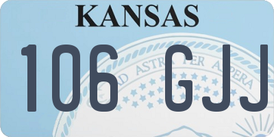 KS license plate 106GJJ