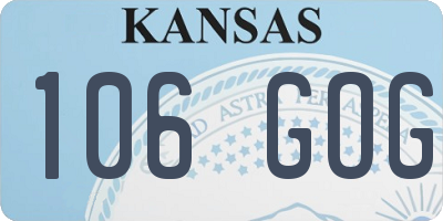 KS license plate 106GOG