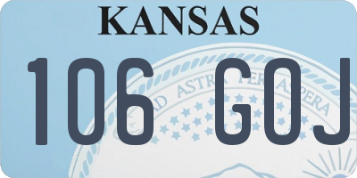 KS license plate 106GOJ