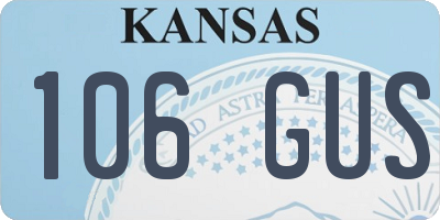 KS license plate 106GUS