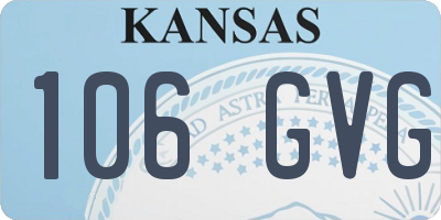 KS license plate 106GVG