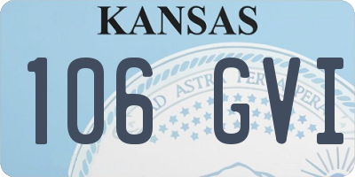 KS license plate 106GVI