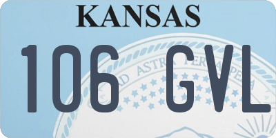 KS license plate 106GVL