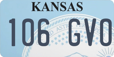 KS license plate 106GVO