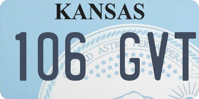 KS license plate 106GVT