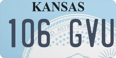 KS license plate 106GVU