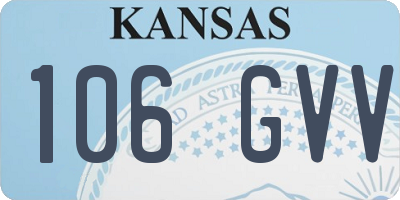KS license plate 106GVV