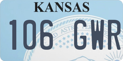 KS license plate 106GWR
