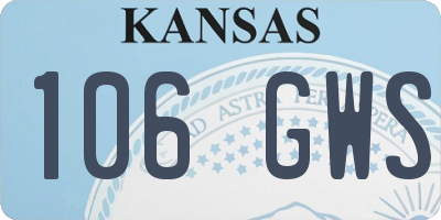 KS license plate 106GWS