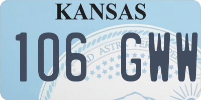 KS license plate 106GWW