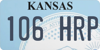 KS license plate 106HRP