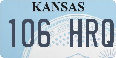 KS license plate 106HRQ
