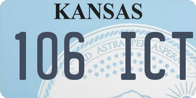 KS license plate 106ICT
