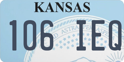 KS license plate 106IEQ