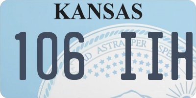 KS license plate 106IIH