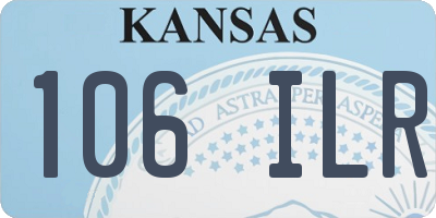 KS license plate 106ILR