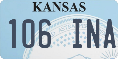 KS license plate 106INA
