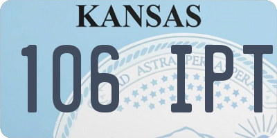 KS license plate 106IPT