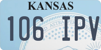 KS license plate 106IPV