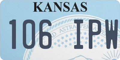 KS license plate 106IPW