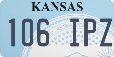 KS license plate 106IPZ