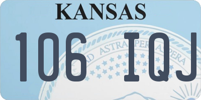 KS license plate 106IQJ
