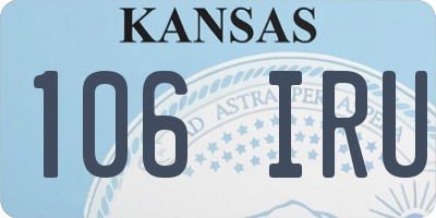 KS license plate 106IRU