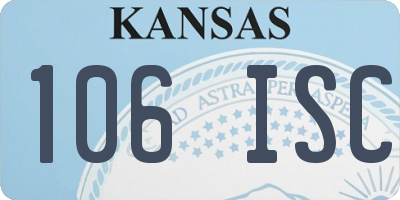 KS license plate 106ISC