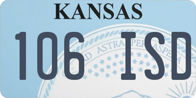 KS license plate 106ISD