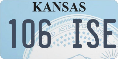 KS license plate 106ISE