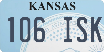 KS license plate 106ISK