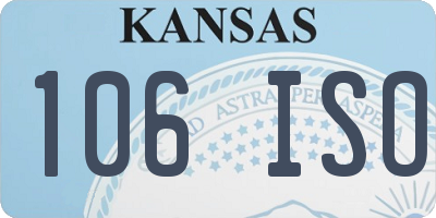 KS license plate 106ISO