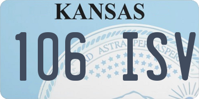 KS license plate 106ISV