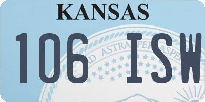KS license plate 106ISW