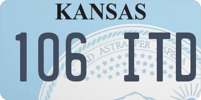 KS license plate 106ITD